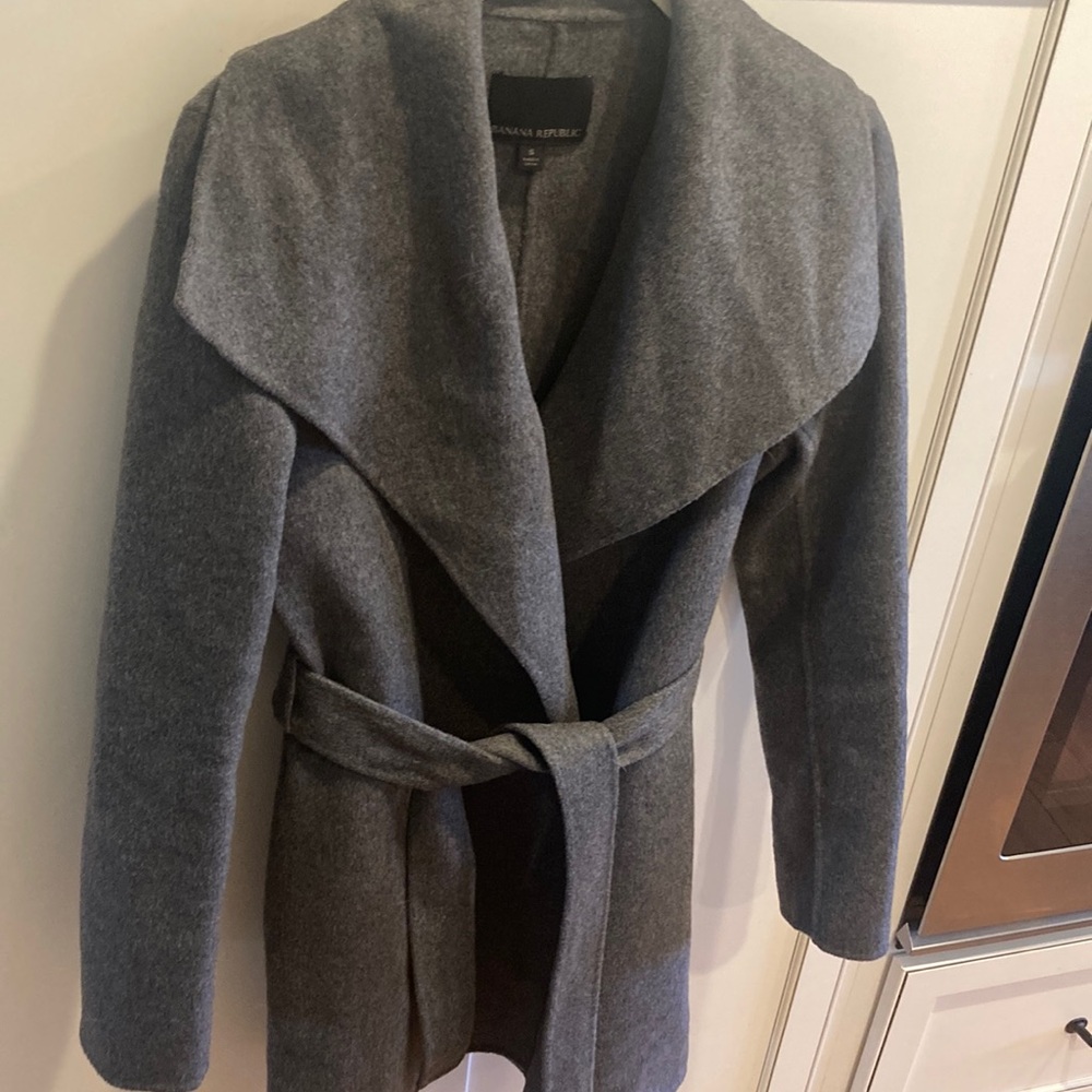 Gray Belted Women's Coat
